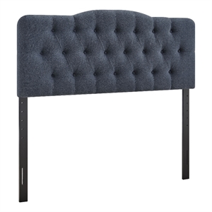 Annabel Premium Linen Blend Queen Headboard in Denim