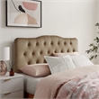 Annabel Stain-Resistant Performance Velvet Queen Headboard in Taupe
