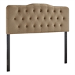 Annabel Stain-Resistant Performance Velvet Queen Headboard in Taupe