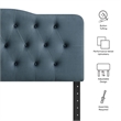 Annabel Stain-Resistant Performance Velvet Queen Headboard in Cadet Blue