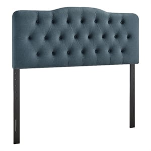 Annabel Stain-Resistant Performance Velvet Queen Headboard in Cadet Blue