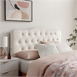 Annabel Stain-Resistant Performance Velvet Queen Headboard in Alabaster