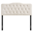 Annabel Stain-Resistant Performance Velvet Queen Headboard in Alabaster