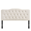 Annabel Stain-Resistant Performance Velvet Queen Headboard in Alabaster