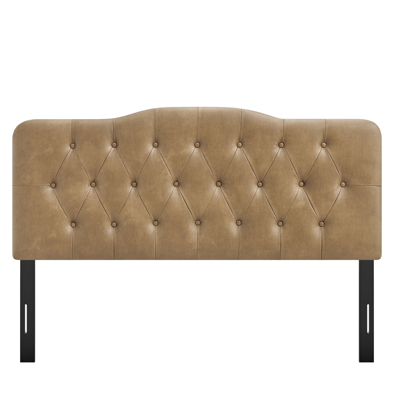 Annabel Vegan Leather Full Headboard in Toast