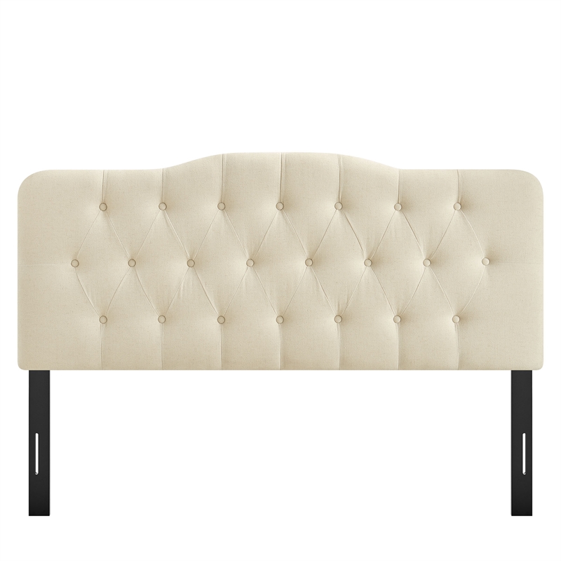 Annabel Premium Linen Blend Full Headboard in Linen