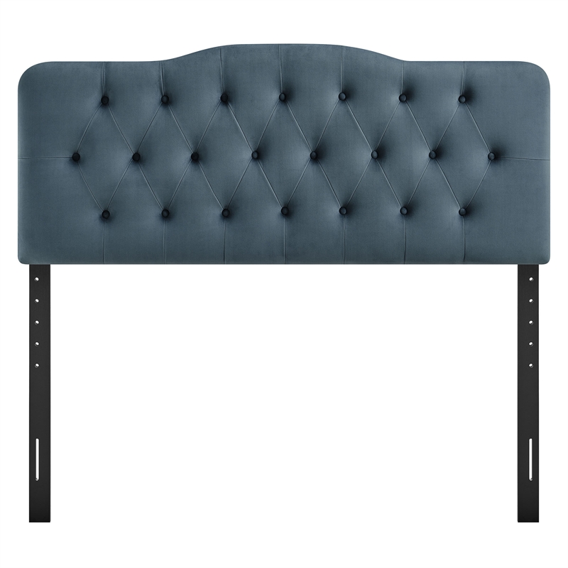 Annabel Stain-Resistant Performance Velvet Full Headboard in Cadet Blue