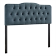Annabel Stain-Resistant Performance Velvet Full Headboard in Cadet Blue