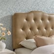Annabel Faux Leather Twin Headboard in Toast