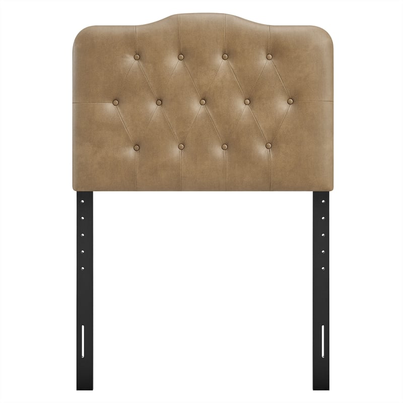 Annabel Faux Leather Twin Headboard in Toast