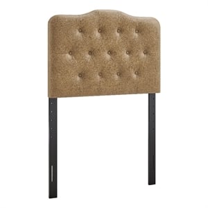 Annabel Faux Leather Twin Headboard in Toast