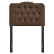 Annabel Premium Linen Blend Twin Headboard in Cocoa
