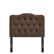 Annabel Premium Linen Blend Twin Headboard in Cocoa