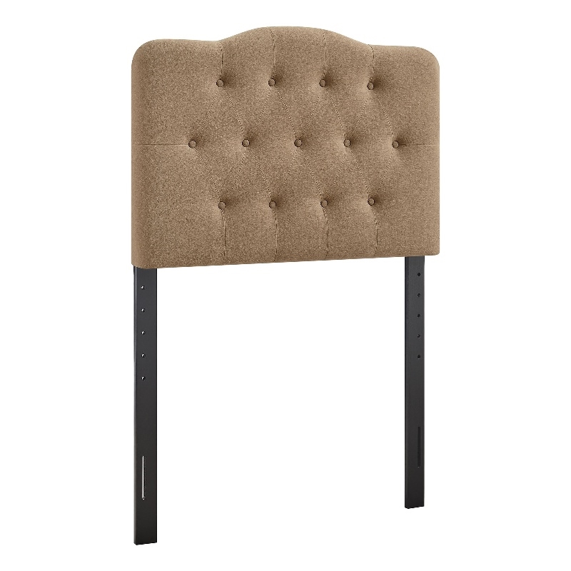 Annabel Premium Linen Blend Twin Headboard in Almond