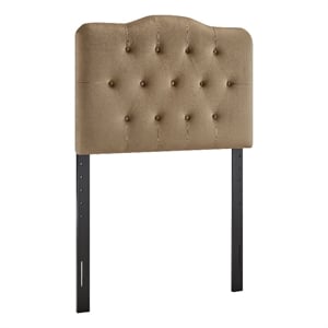 Annabel Stain-Resistant Performance Velvet Twin Headboard in Taupe