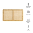 Sandy Wall Mounted Wood and Rattan Twin Size Headboard in Natural Rattan