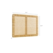 Sandy Wall Mounted Wood and Rattan Twin Size Headboard in Natural Rattan