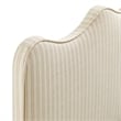 Athena Striped Fabric Upholstered King Size Headboard in Oatmeal Stripe