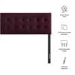 Emily Stain-Resistant Performance Velvet Full Size Headboard in Mulberry