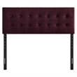 Emily Stain-Resistant Performance Velvet Full Size Headboard in Mulberry