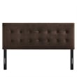 Emily Stain-Resistant Performance Velvet Full Size Headboard in Chocolate Brown