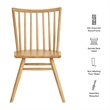 Alvar Spindle Back Dining Side Chairs Set of 2 in Ash