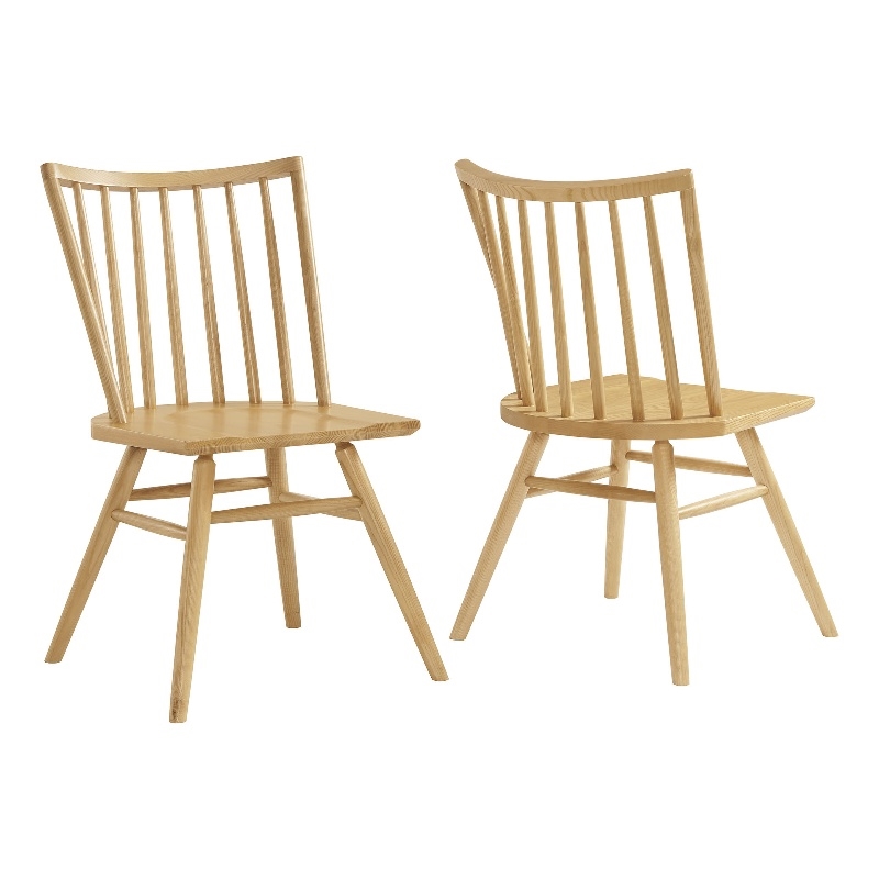 Alvar Spindle Back Dining Side Chairs Set of 2 in Ash