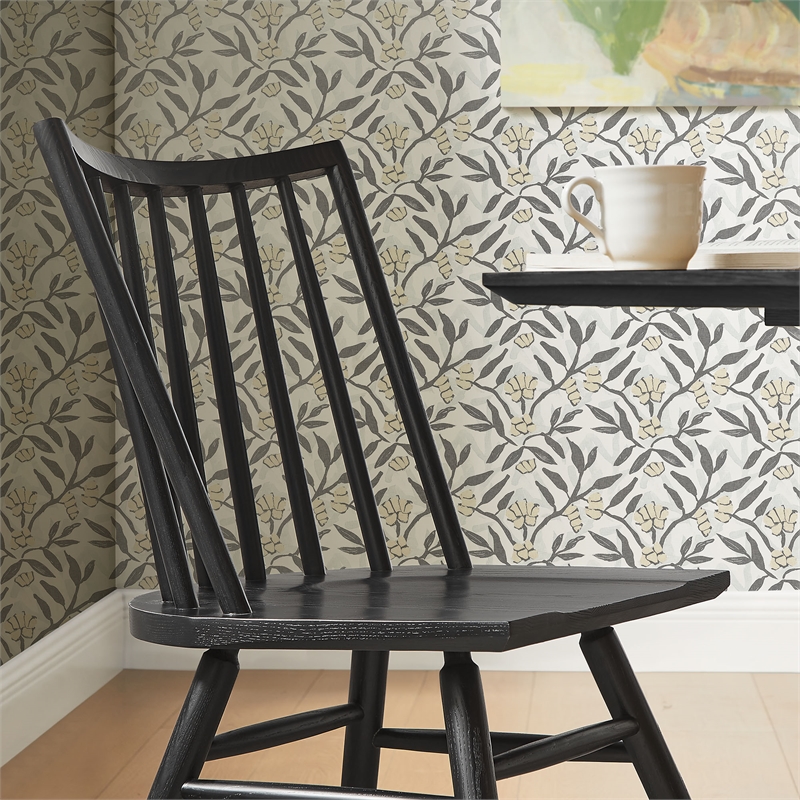 Alvar Spindle Back Dining Side Chairs Set of 2 in Black
