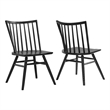 Alvar Spindle Back Dining Side Chairs Set of 2 in Black