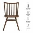 Alvar Spindle Back Dining Side Chairs Set of 2 in Walnut