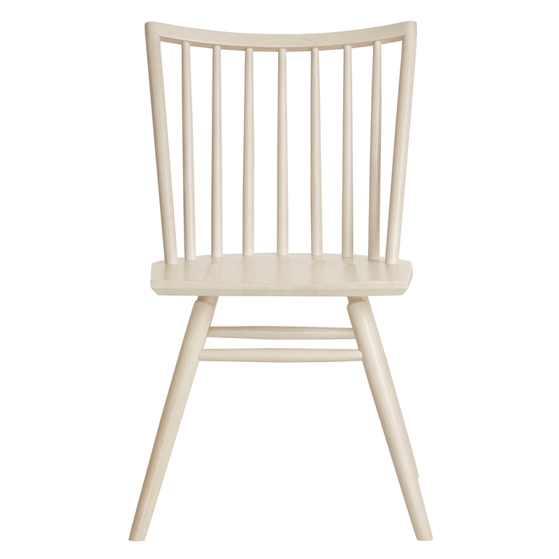 Alvar Spindle Back Dining Side Chairs Set of 2 in White Wash