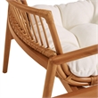 Tula Wood Rattan Lounge Chair in Brown