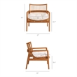 Tula Wood Rattan Lounge Chair in Brown