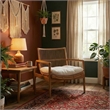 Tula Wood Rattan Lounge Chair in Brown
