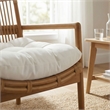 Tula Wood Rattan Lounge Chair in Brown