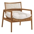 Tula Wood Rattan Lounge Chair in Brown