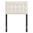 Emily Stain-Resistant Performance Velvet Twin Size Headboard in Alabaster