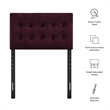 Emily Stain-Resistant Performance Velvet Twin Size Headboard in Mulberry