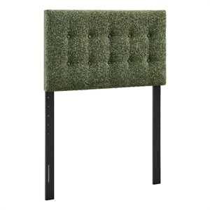 Emily Fabric Upholstered Twin Size Headboard in Foliage