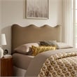 Athena Stain-Resistant Performance Velvet Full Size Headboard in Taupe