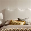 Athena Stain-Resistant Performance Velvet Queen Size Headboard in Alabaster