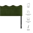Athena Stain-Resistant Performance Velvet Queen Size Headboard in Moss Green