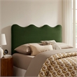 Athena Stain-Resistant Performance Velvet Queen Size Headboard in Moss Green