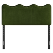 Athena Stain-Resistant Performance Velvet Queen Size Headboard in Moss Green