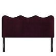 Athena Stain-Resistant Performance Velvet Queen Size Headboard in Mulberry