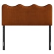 Athena Stain-Resistant Performance Velvet Queen Size Headboard in Rust
