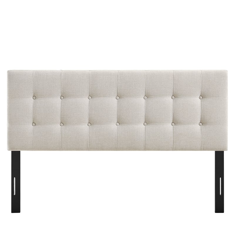 Emily Fabric Upholstered Full Size Headboard in Linen