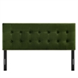 Emily Stain-Resistant Performance Velvet Queen Size Headboard in Moss Green