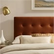 Emily Stain-Resistant Performance Velvet Queen Size Headboard in Rust