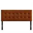 Emily Stain-Resistant Performance Velvet Queen Size Headboard in Rust